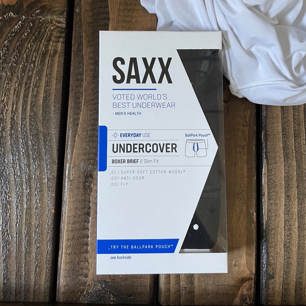 Saxx Men Undercover Boxer Brief Slim Fit Black M